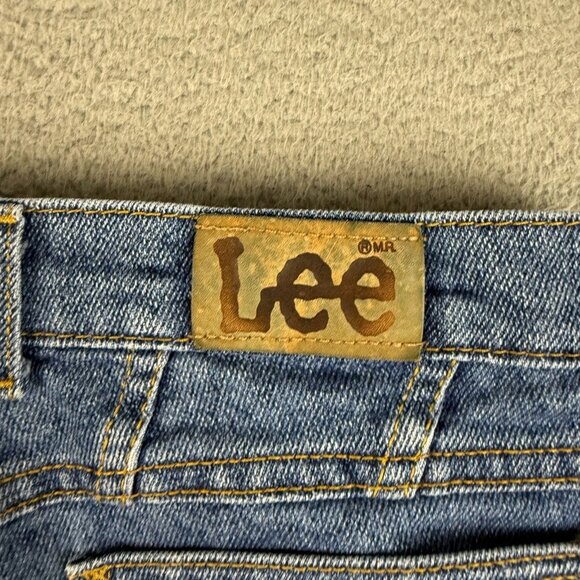 VTG Lee Womens Jeans 12 Short High Waist Curvy Stonewash Tapered Leg Mom *Hemmed - Picture 6 of 9